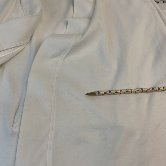 UNDER THE CANOPY Organic Cotton Womens Robe S/M White Long Sleeve Belt - Picture 9 of 9